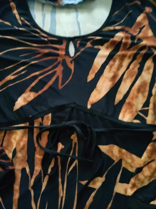 Blusa Santi RG Talla G Hojas Tropicales