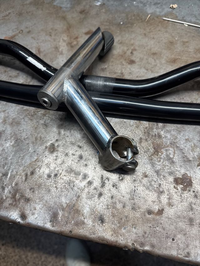 Potencia y 2 Manillares MTB potencia de acero 25'4