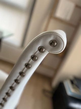 Conjunto de Sillas de comedor de piel blancas