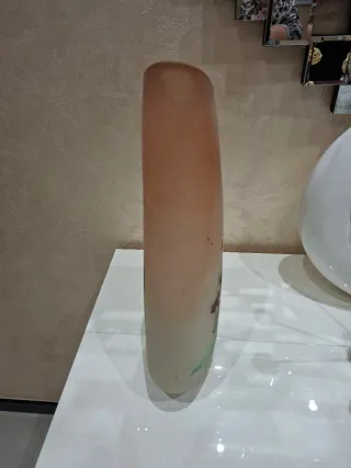 Vaso Murano disegni con polvere di marmo