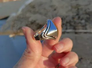 Anillo Plata y calcita Hand Soul