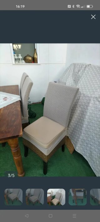 Mesa y sillas de  Comedor Madera Maciza Estilo Bal