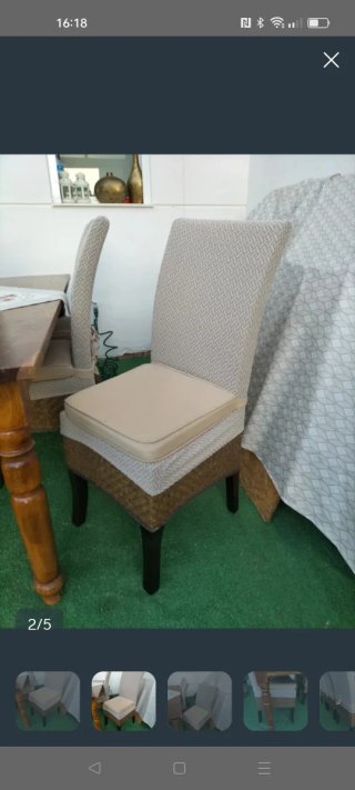 Mesa y sillas de  Comedor Madera Maciza Estilo Bal