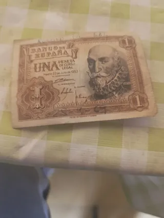 Billete 1 Peseta Banco de España 1953