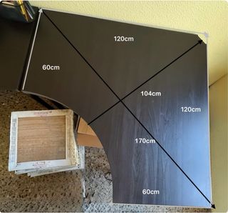 Escritorio modular Ikea negro