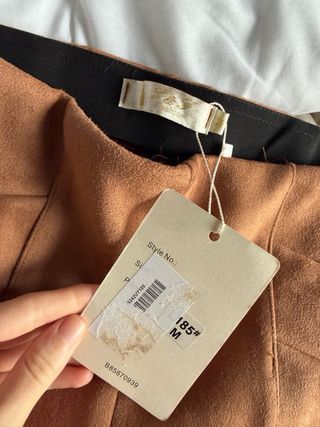 Pantalón pitillo ante marrón