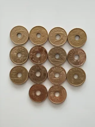 MONEDAS DE 25 PESETAS DEL REY JUAN CARLOS I