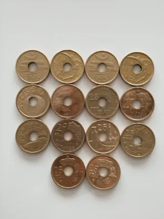 MONEDAS DE 25 PESETAS DEL REY JUAN CARLOS I