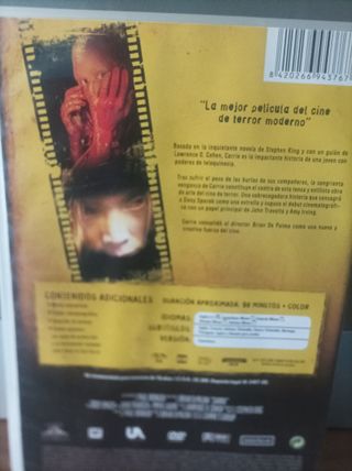 DVD Carrie Película de Terror