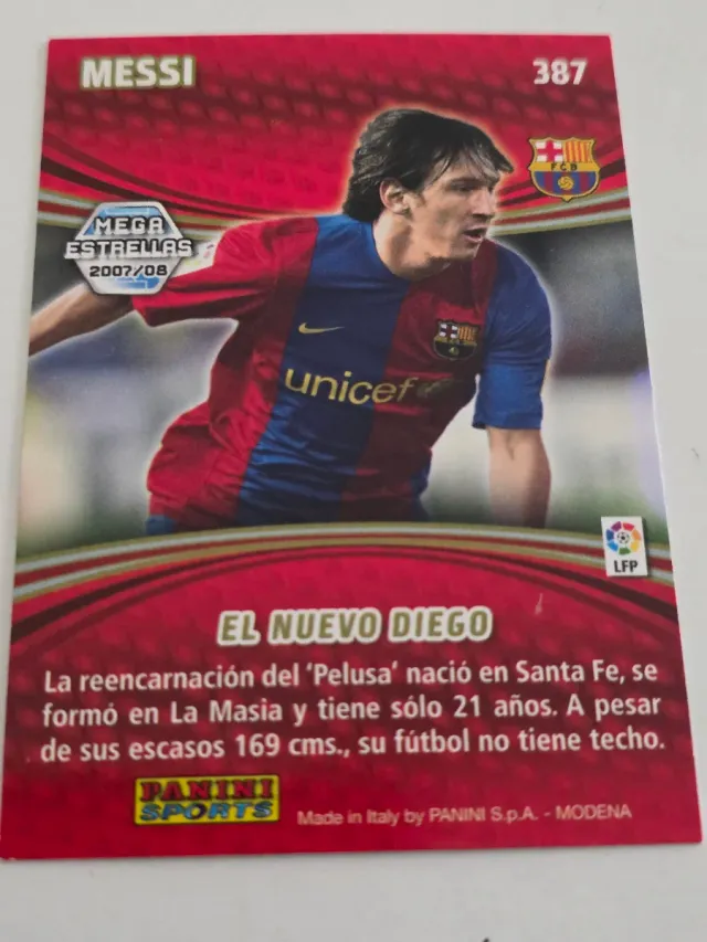 Messi Mega Estrellas 2007/08 Panini 387 FC Barcelo