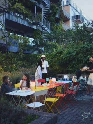 1 Mesa y 2 Sillas Exterior Plegables