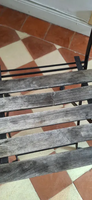 Silla plegable madera y metal