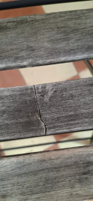 Silla plegable madera y metal