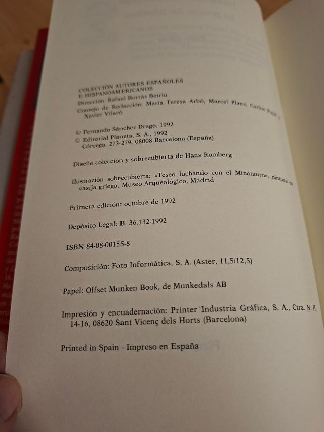Premios planeta 1990 y 1992. A. Gala y S. Dragó