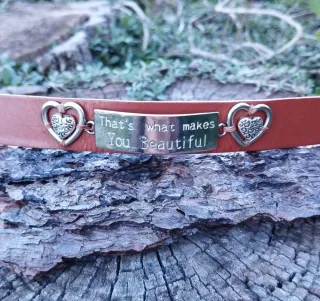 Pulsera Piel Auténtica con Mensaje