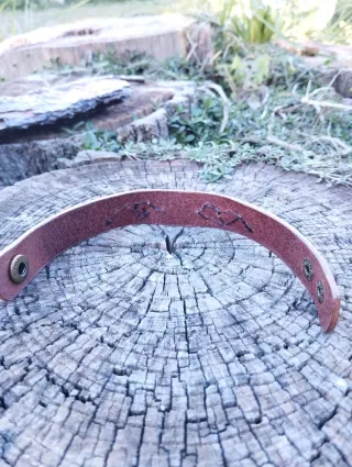 Pulsera Piel Auténtica con Mensaje