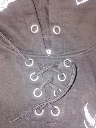 Sudadera Black Blood con cordones