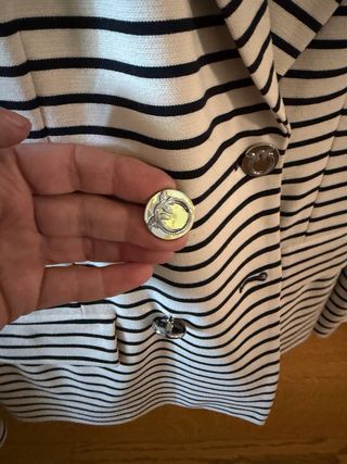 Blazer Pinko donna righe bianche e nere