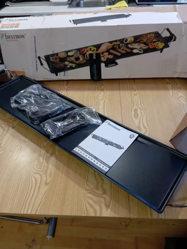 Parrilla Eléctrica Negra para 8 Personas