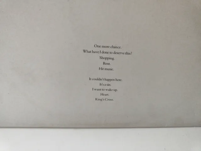 Vinilo Pet Shop Boys, actually.