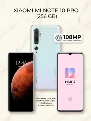 Xiaomi Mi Note 10 Pro 256GB 108MP (sin caja)