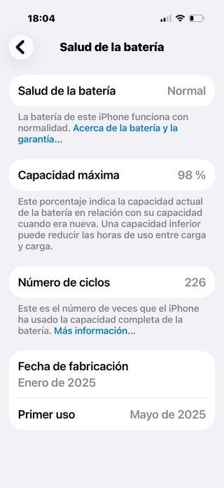 iPhone 16 Pro 256GB Titanio Desierto Batteria 98%