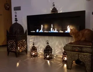 Chimenea Bioetanol 3 quemadores-120cm con cristal