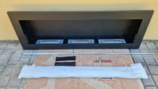 Chimenea Bioetanol 3 quemadores-120cm con cristal