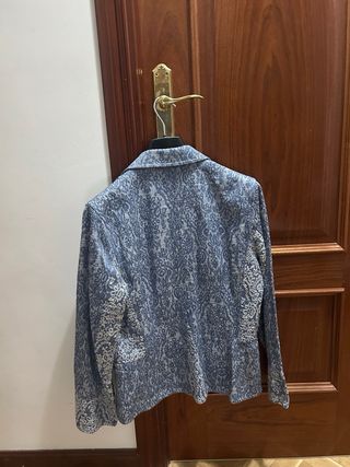 Americana J-Jill azul y blanco