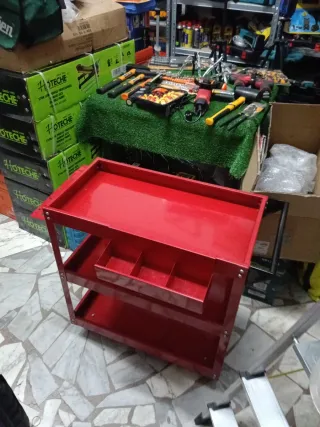 Carrello Attrezzi Rosso 3 Livelli