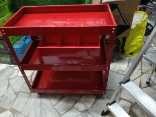Carrello Attrezzi Rosso 3 Livelli
