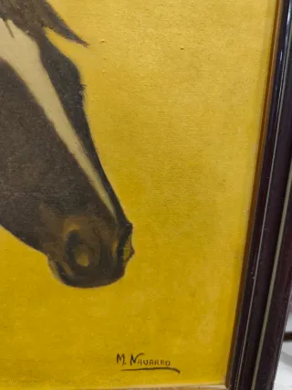 Cuadro M.Navarro Caballo Negro y Amarillo