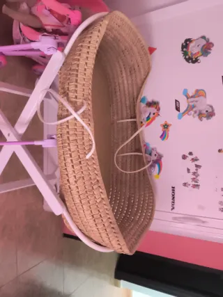 Cuna moisés blanca con ruedas