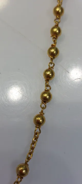 Cadena de oro 14k con bolitas