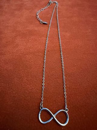 Collar y pulsera plata infinito