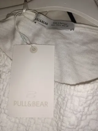 Camiseta Pull&Bear Blanca Talla L