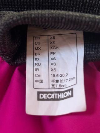 Guantes Wed'ze rosas talla XS