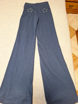 Pantalón ancho Bershka azul Talla XS