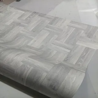 Alfombra de vinilo imitación madera gris de cape
