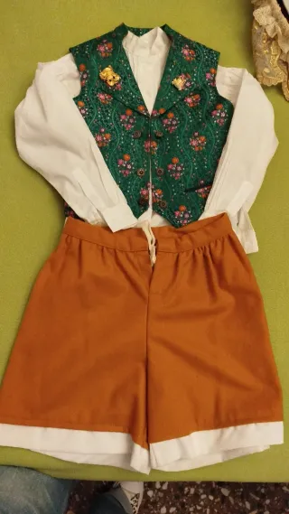 Traje Fallero Niño Verde y Naranja