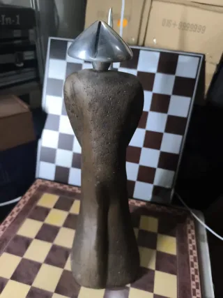 Figura Samurái Cerámica y Metal 38cm