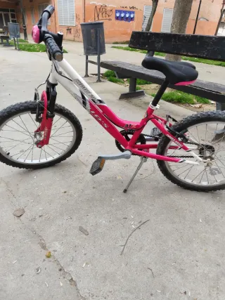 Bicicleta infantil 20 rosa y blanca
