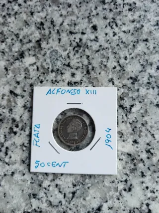 Lote 3 monedas plata Alfonso XIII, Isabel II