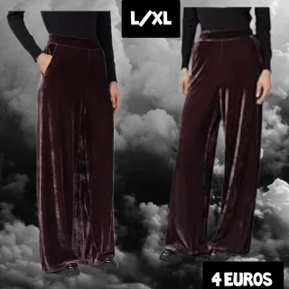 Pantalones de terciopelo anchos L/XL