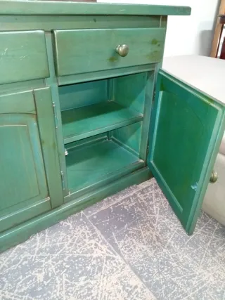 Aparador de madera verde Wuassap 742018324