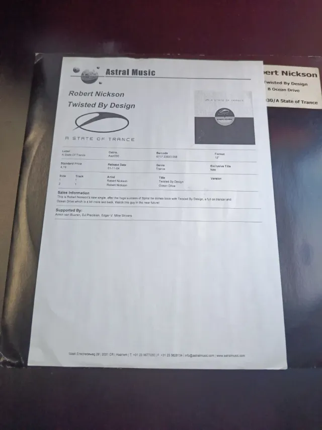 MELODION Robert Nickson - Twisted / Ocean Drive