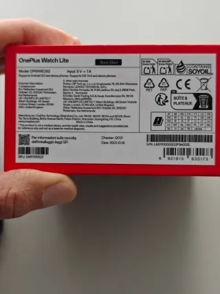 OnePlus Watch Lite Nero Acciaio