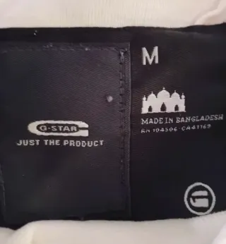 Camiseta G-Star RAW manga larga blanca Talla M