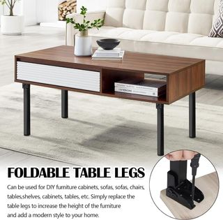 Patas de Escritorio Plegables Metal Negro