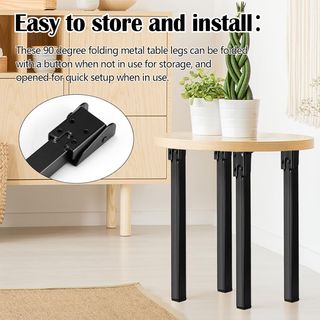 Patas de Escritorio Plegables Metal Negro